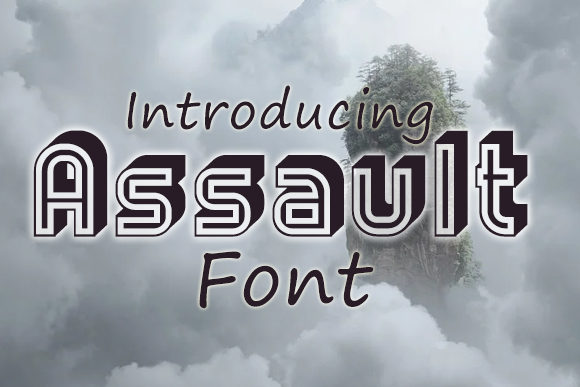 Assault: A Bold Display Font for Modern Web Design Projects