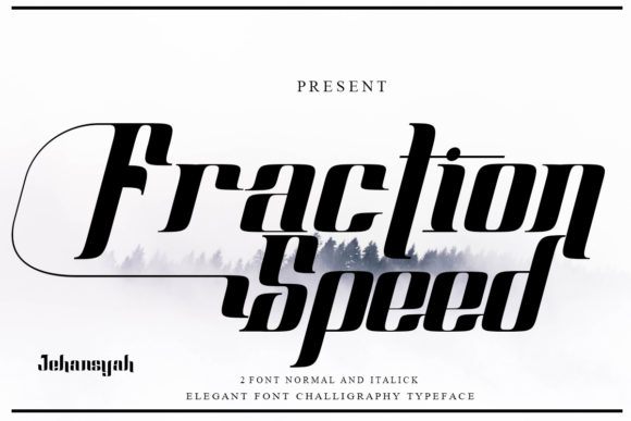 Fraction Speed: A Stylish Display Font for Crafters and Product Designers