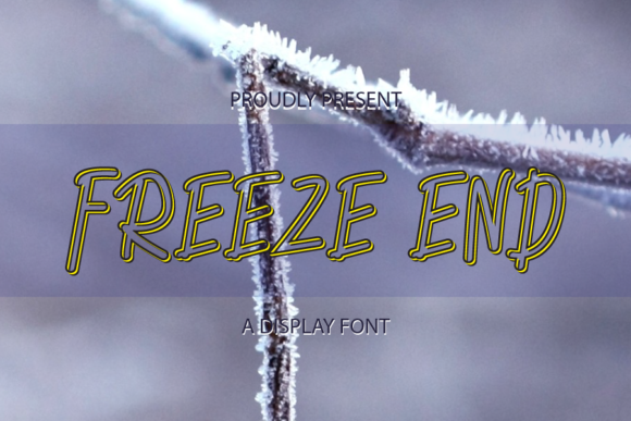 Freeze End: A Bouncy Display Font for Bold Marketing Visuals
