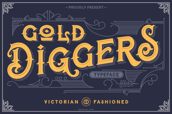 Gold Diggers: A Vintage-Inspired Display Font for Editorial Elegance