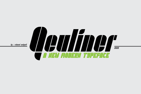 Qeuliner: A Futuristic Display Font for Bold Campaign Visuals