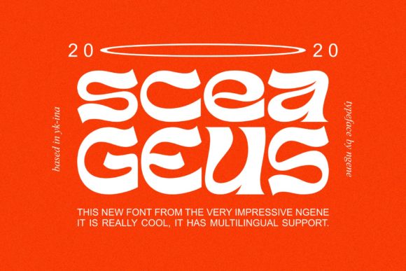 Sceageus: A Bold Display Font for Modern Branding Projects